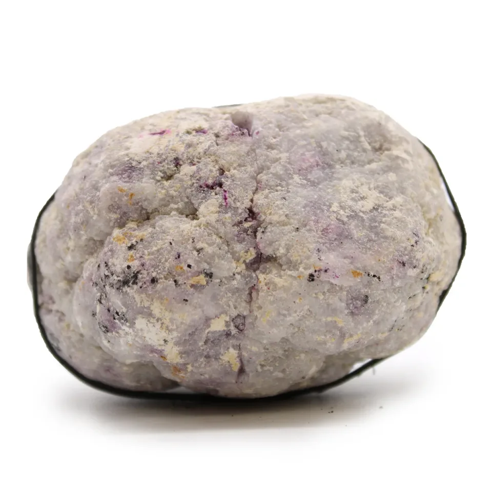 Géode de calcite colorée, rose et or : Modèle unique