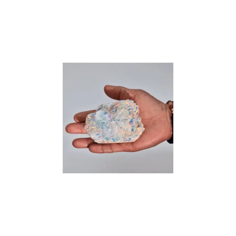 Grand quartz aura ange (environ 300-450 g, 8-15 cm) : Modèle unique