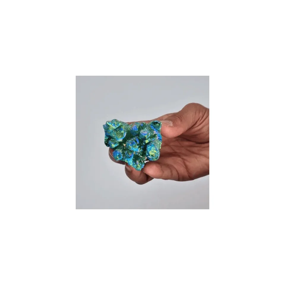 Quartz aura flamme verte moyen (environ 100-150 g, 7-10 cm) : Modèle unique