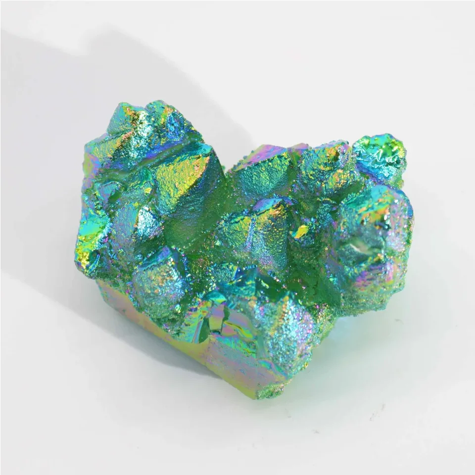 Quartz aura flamme verte moyen (environ 100-150 g, 7-10 cm) : Modèle unique