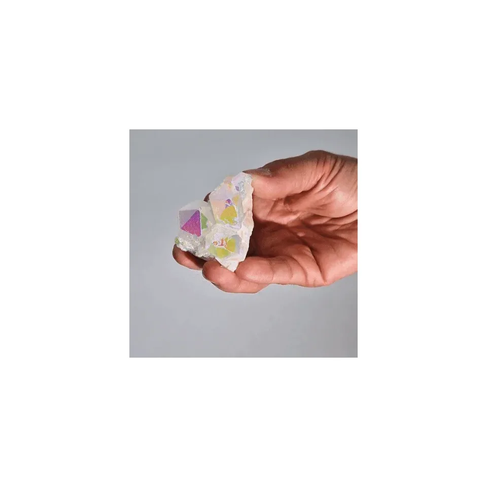Quartz aura ange moyen (environ 100-150 g, 7-10 cm) : Modèle unique