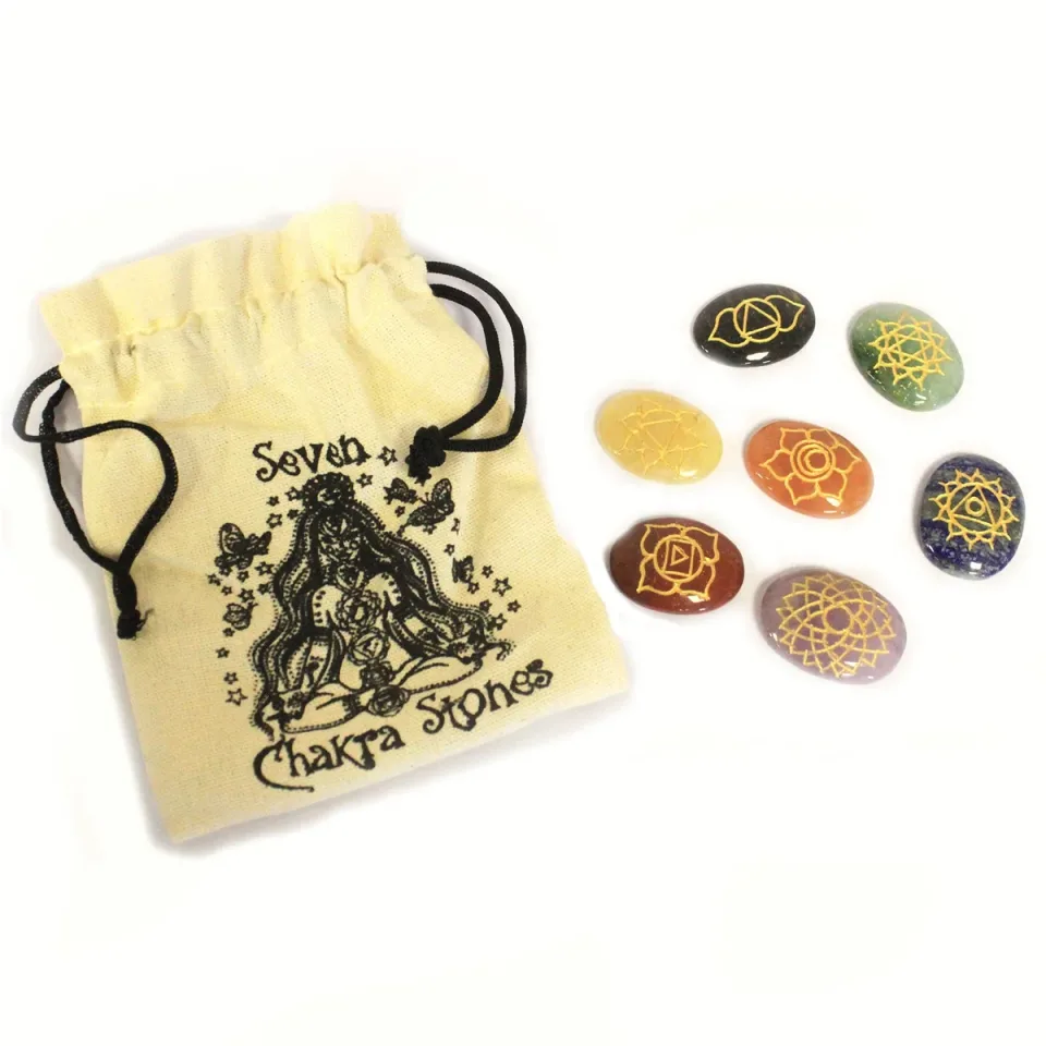 Série des chakras, grandes pierres ovales : Modèle unique