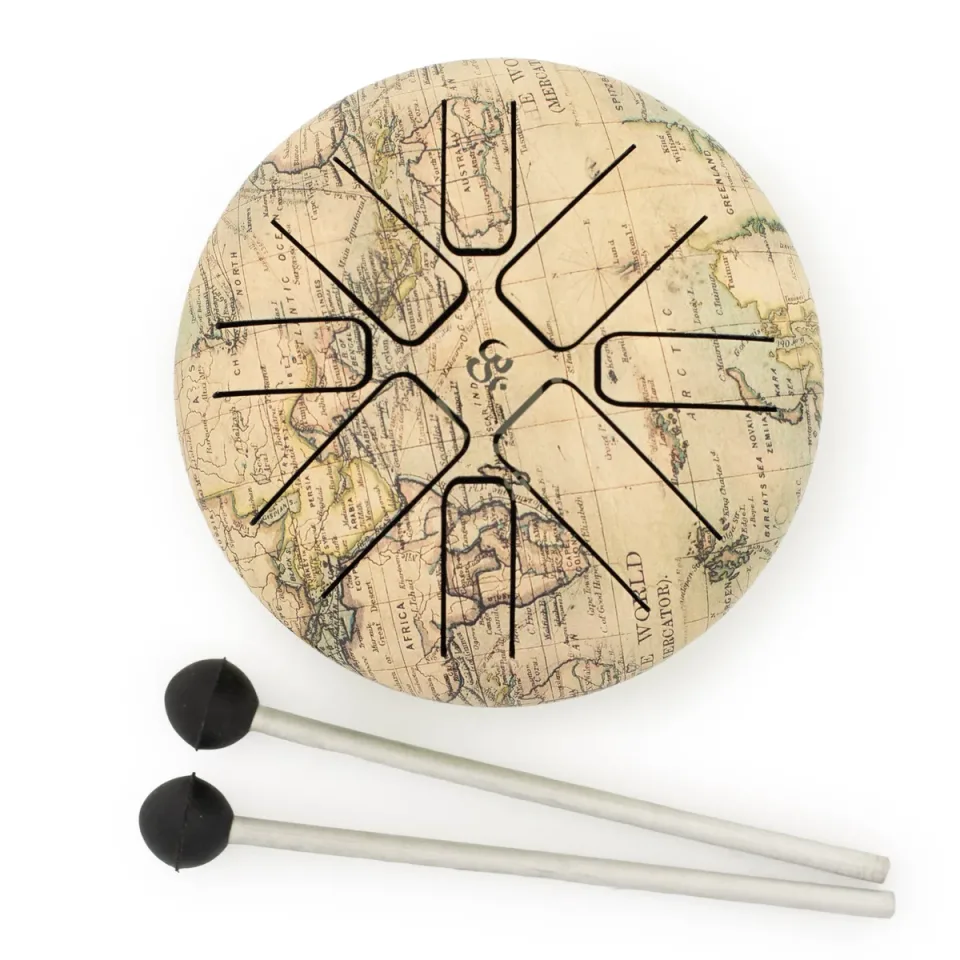 Petit happy drum Atlas, 13 x 9 cm : Modèle unique