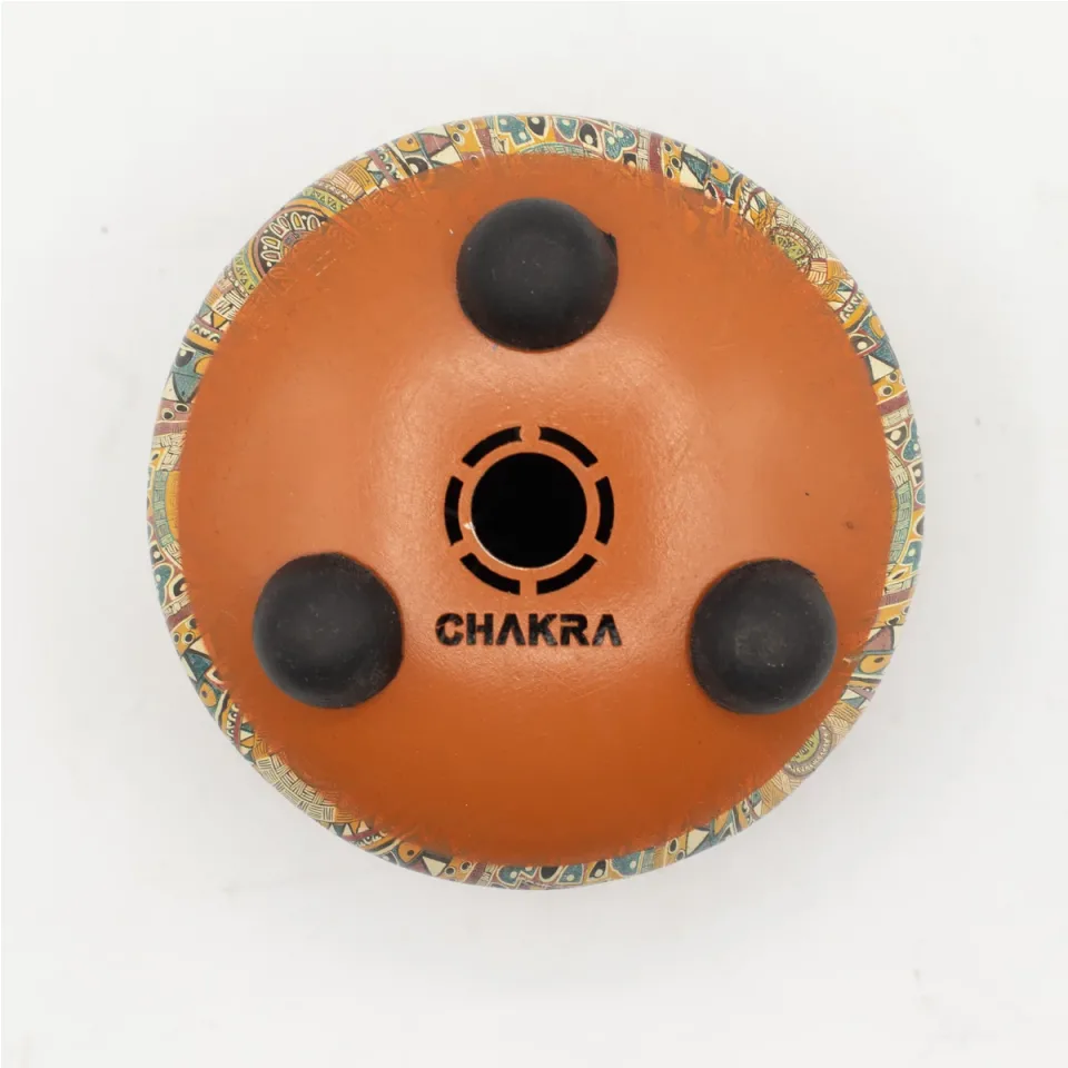 Petit happy drum mandala Om, 13 x 9 cm : Modèle unique