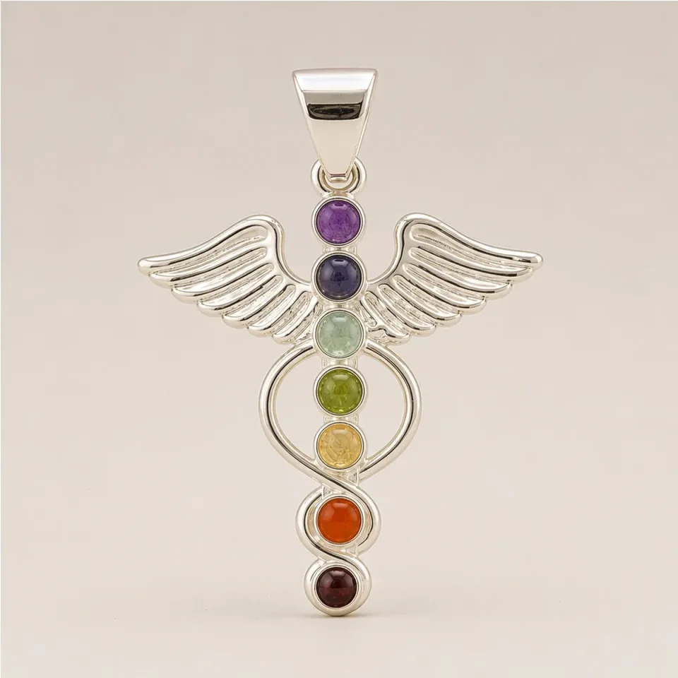 Sur cordon : ange des chakras : Modèle unique