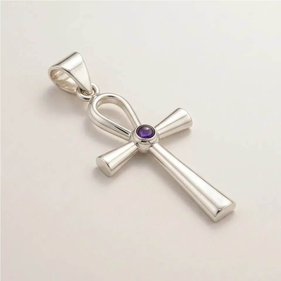 Sur cordon : ankh, symbole de vie éternelle : Modèle unique