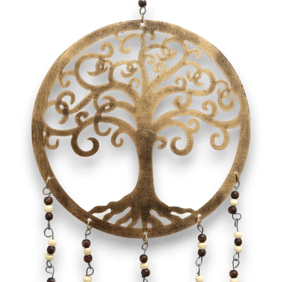 Carillon éolien indien, Grand carillon arbre de vie, 25 cm : Modèle unique
