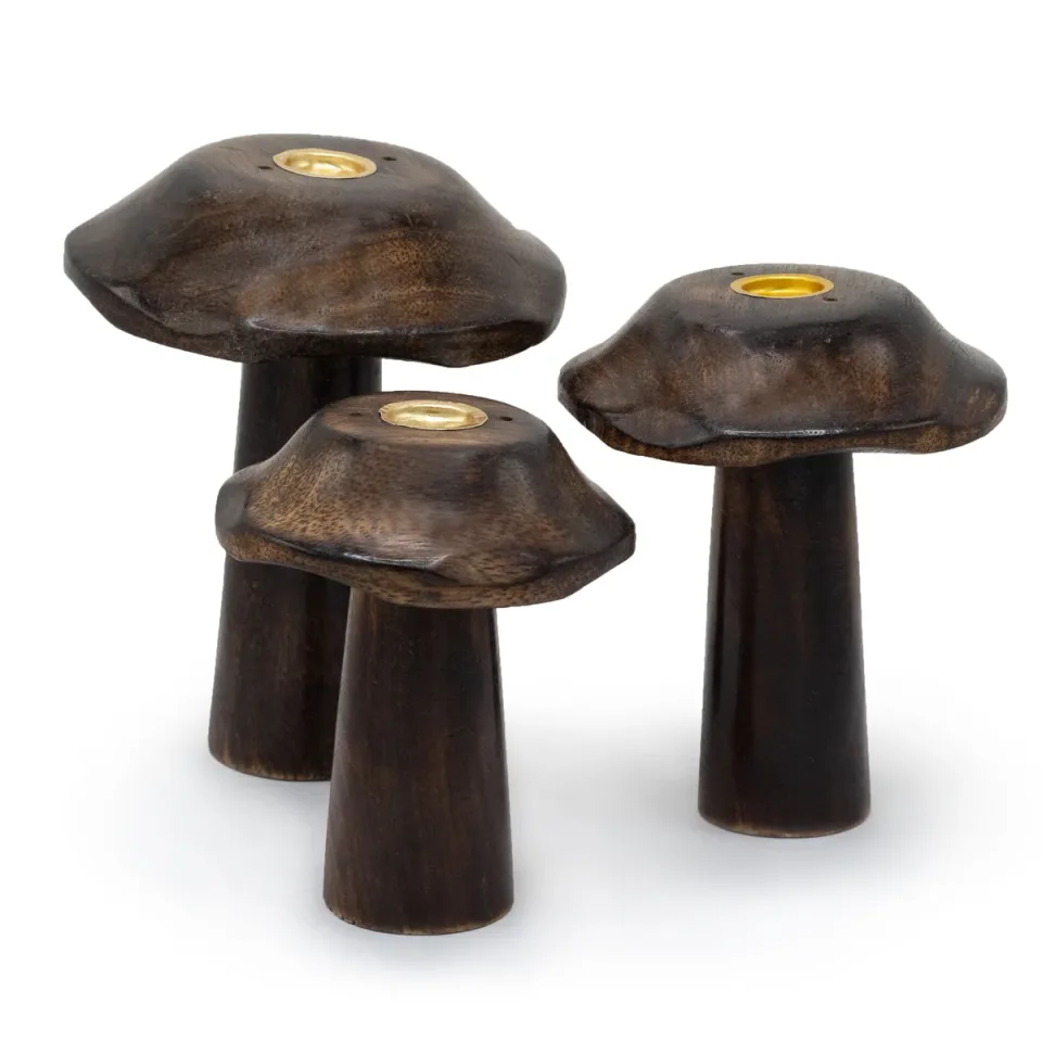 Lot de 3 champignons plats pour cônes (13, 12, 11 cm) : Modèle unique