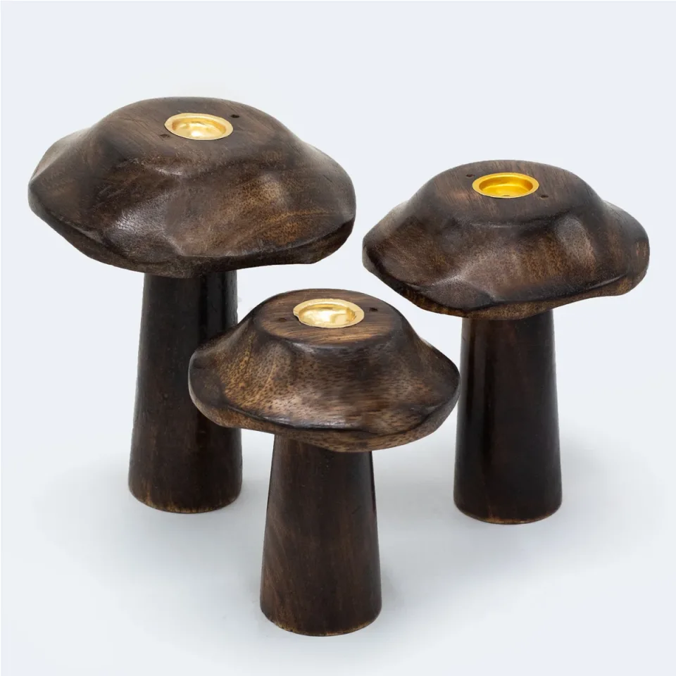 Lot de 3 champignons plats pour cônes (13, 12, 11 cm) : Modèle unique