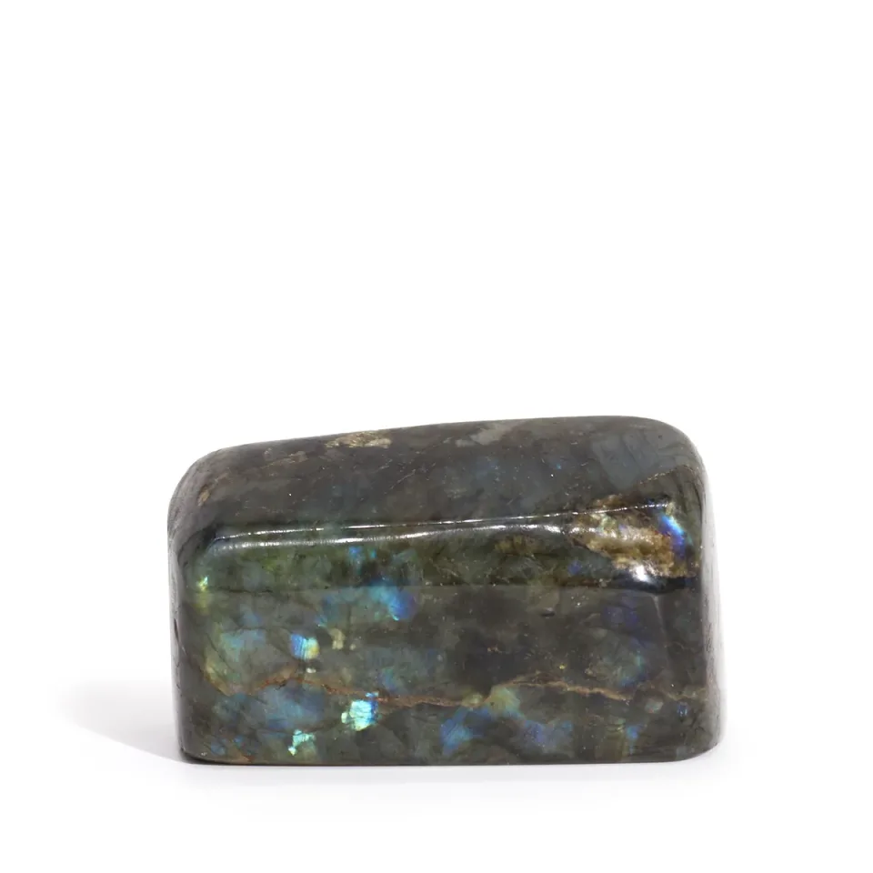Labradorite de Madagascar, Pierres moyennes (environ 250-370 g, 65-90 mm) : Modèle unique