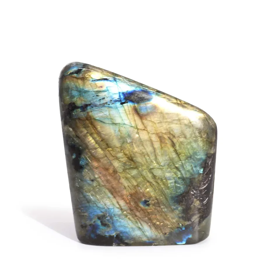 Labradorite de Madagascar, Grandes pierres (environ 635-750 g, 80-110 mm) : Modèle unique