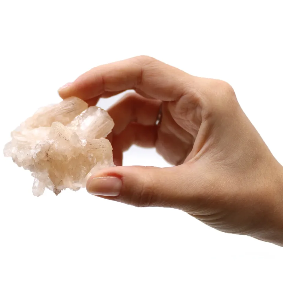 Stilbite avec apophyllite (20 à 30 mm) : Modèle unique