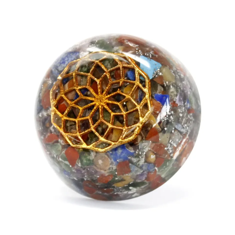 Orgonite de bureau, Dôme multi-pierres : Modèle unique