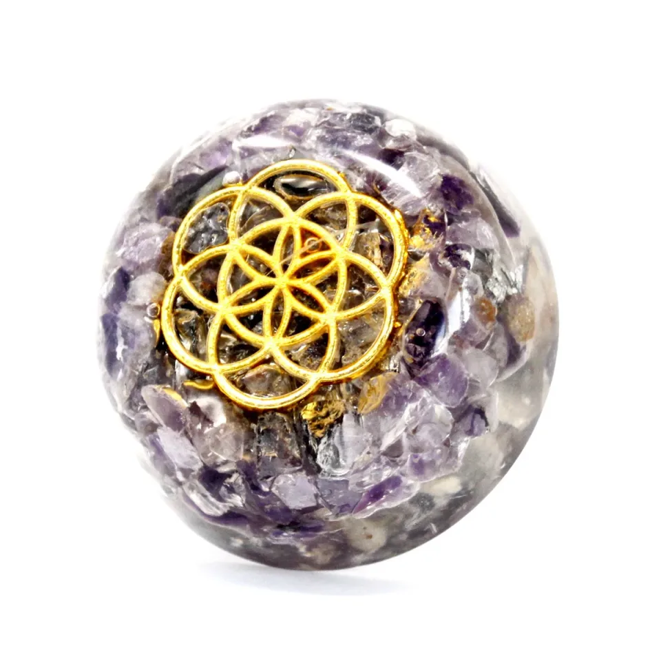 Orgonite de bureau, Dôme d'améthyste : Modèle unique