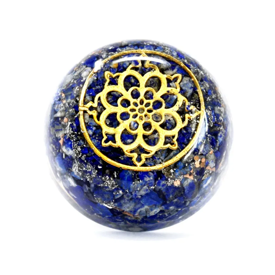 Orgonite de bureau, Dôme de lapis-lazuli : Modèle unique