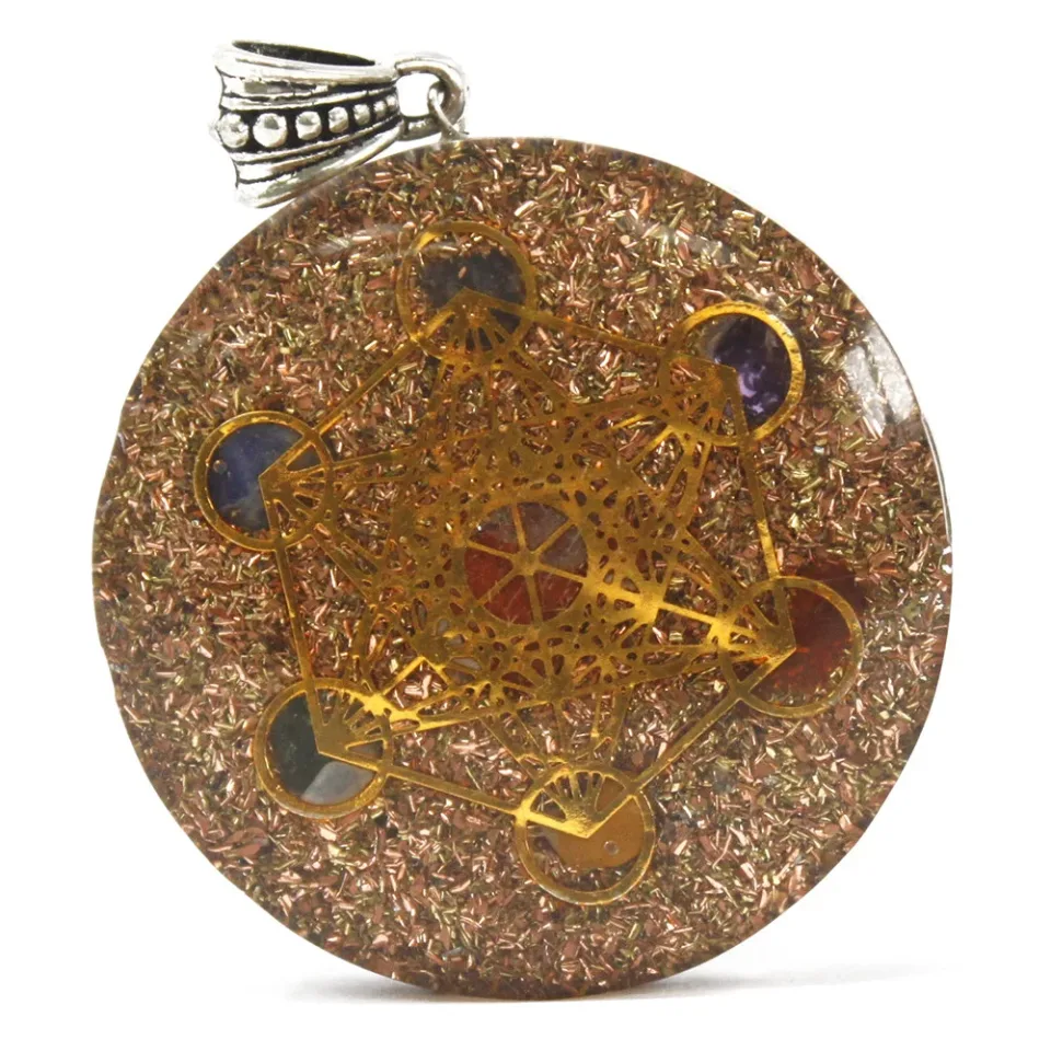 Pendentif orgonite multi-chakras : Modèle unique