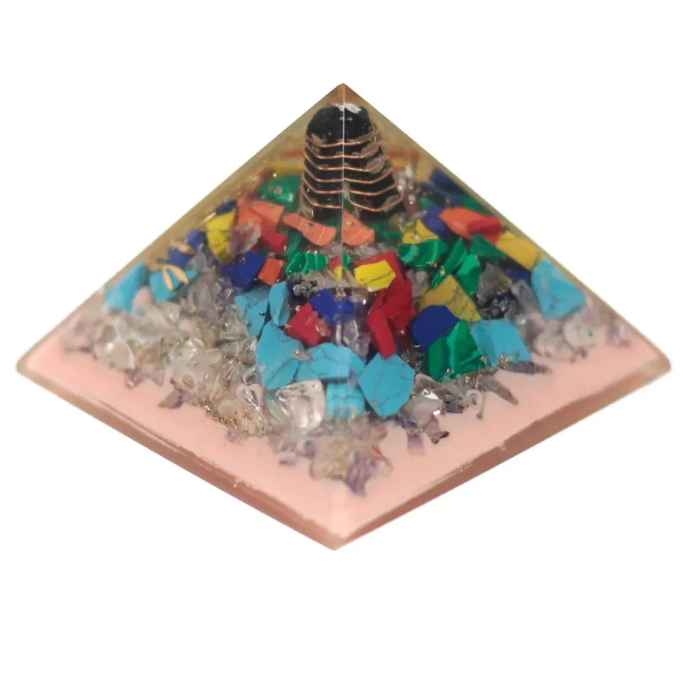 Grande pyramide 70 mm, arbre (base terre) : Modèle unique