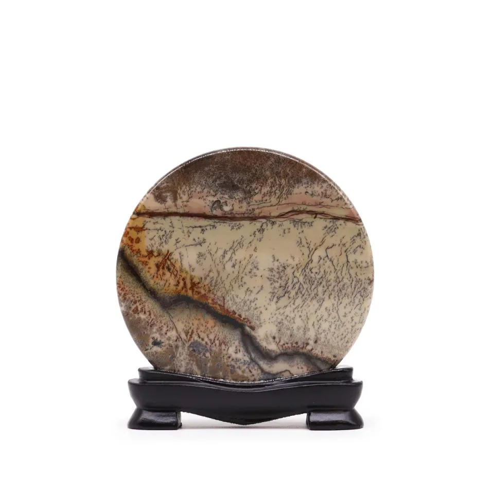 Pierre paysage Guohua, Disque, 100 mm : Modèle unique