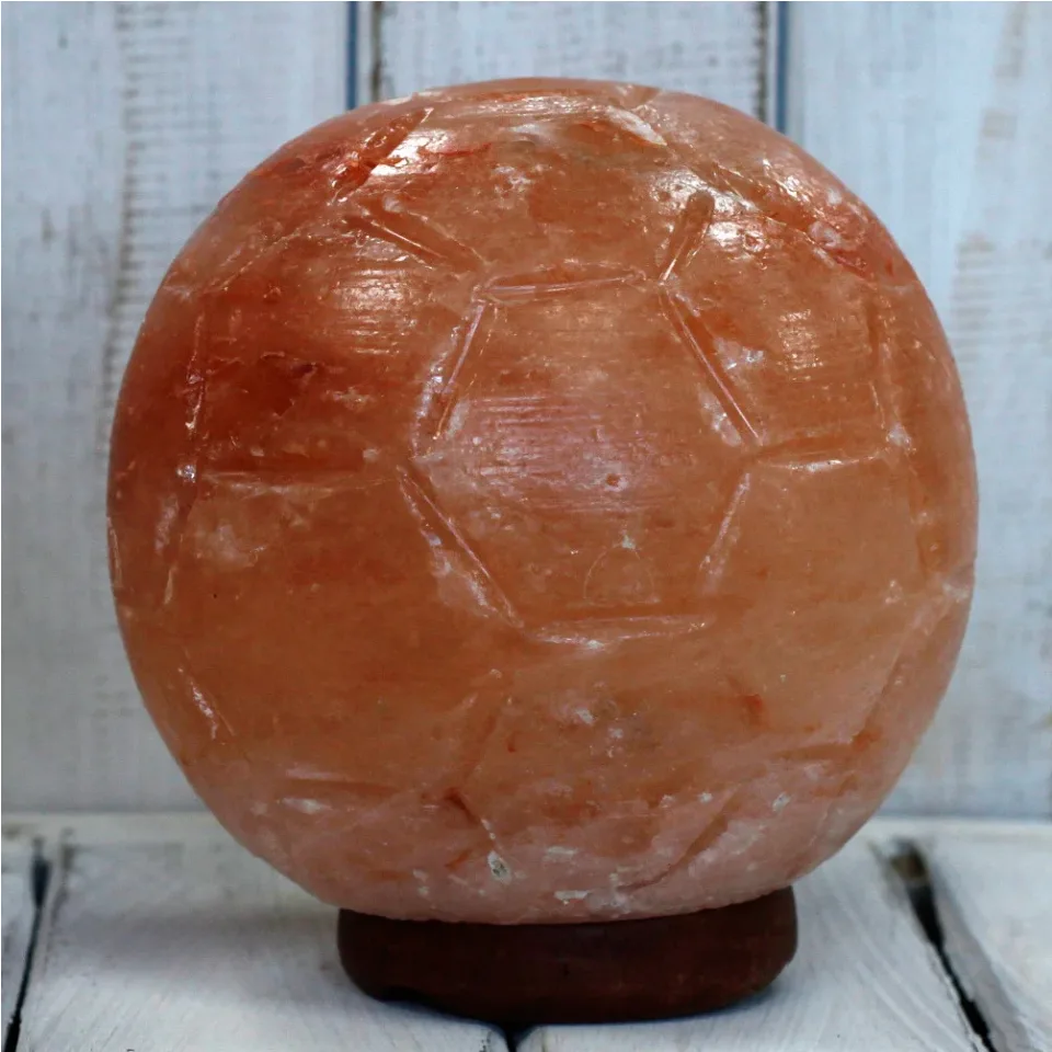 Lampe de sel sculptée, ballon : Modèle unique