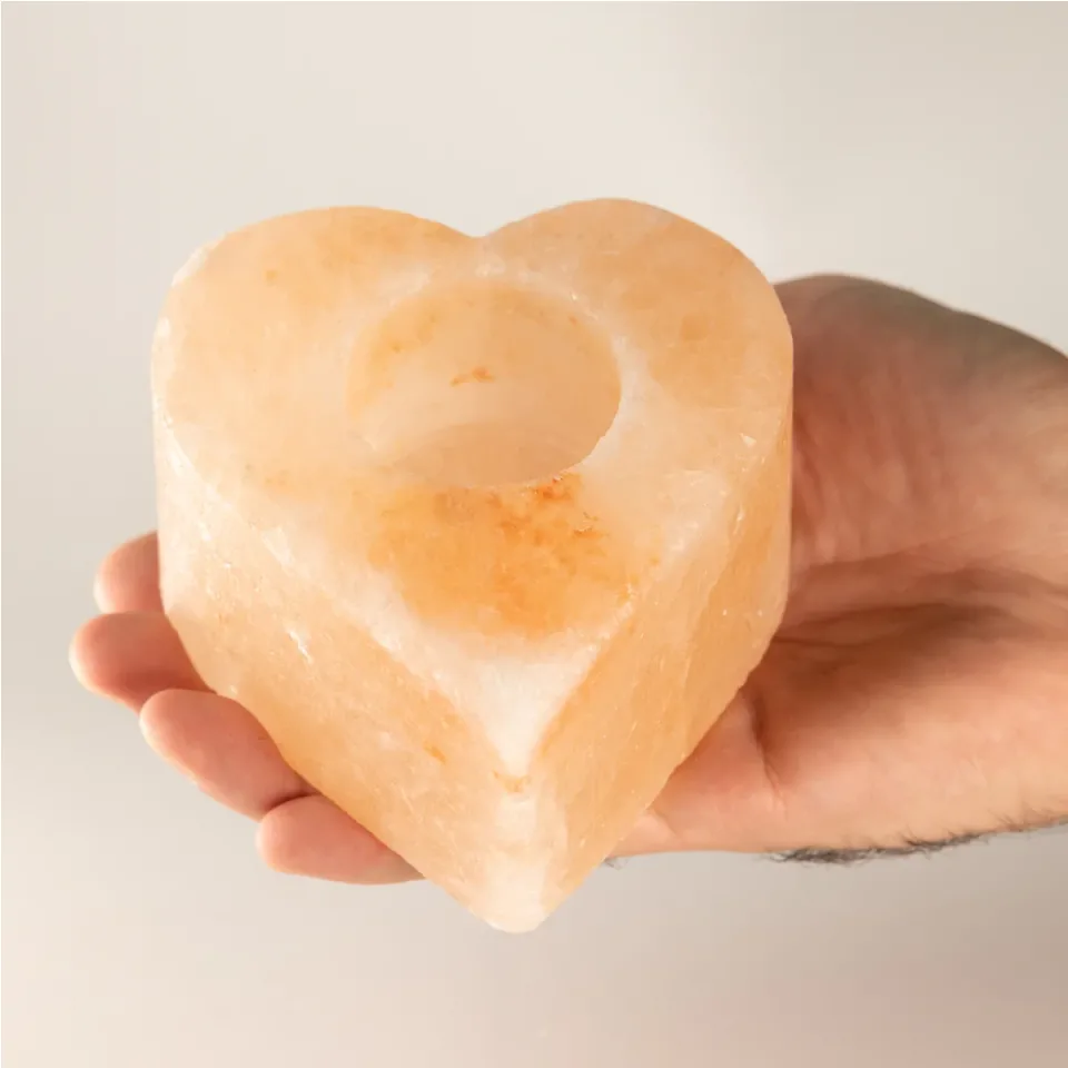 Bougeoir de sel cœur moyen : Modèle unique
