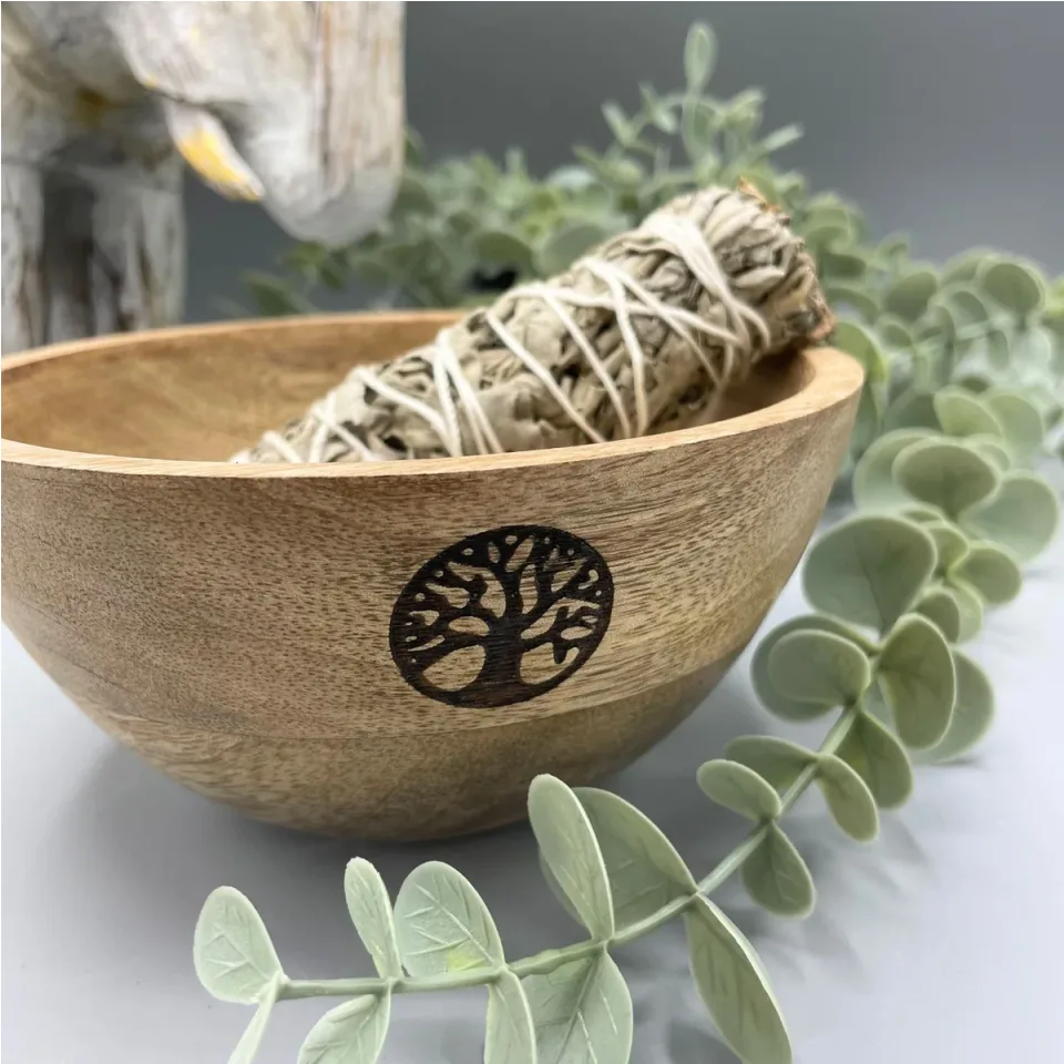 Coupelle rituelle en manguier, Arbre de vie : Modèle unique