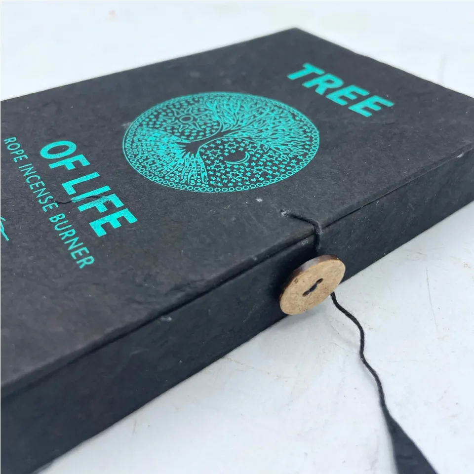 Encens en corde avec support argenté, Arbre de vie : Modèle unique