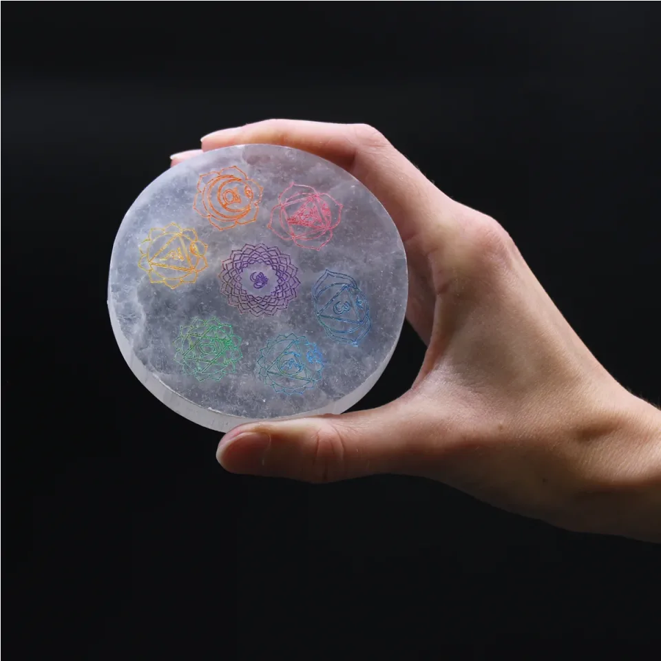 Petite assiette 8 cm, chakras (couleur) : Modèle unique