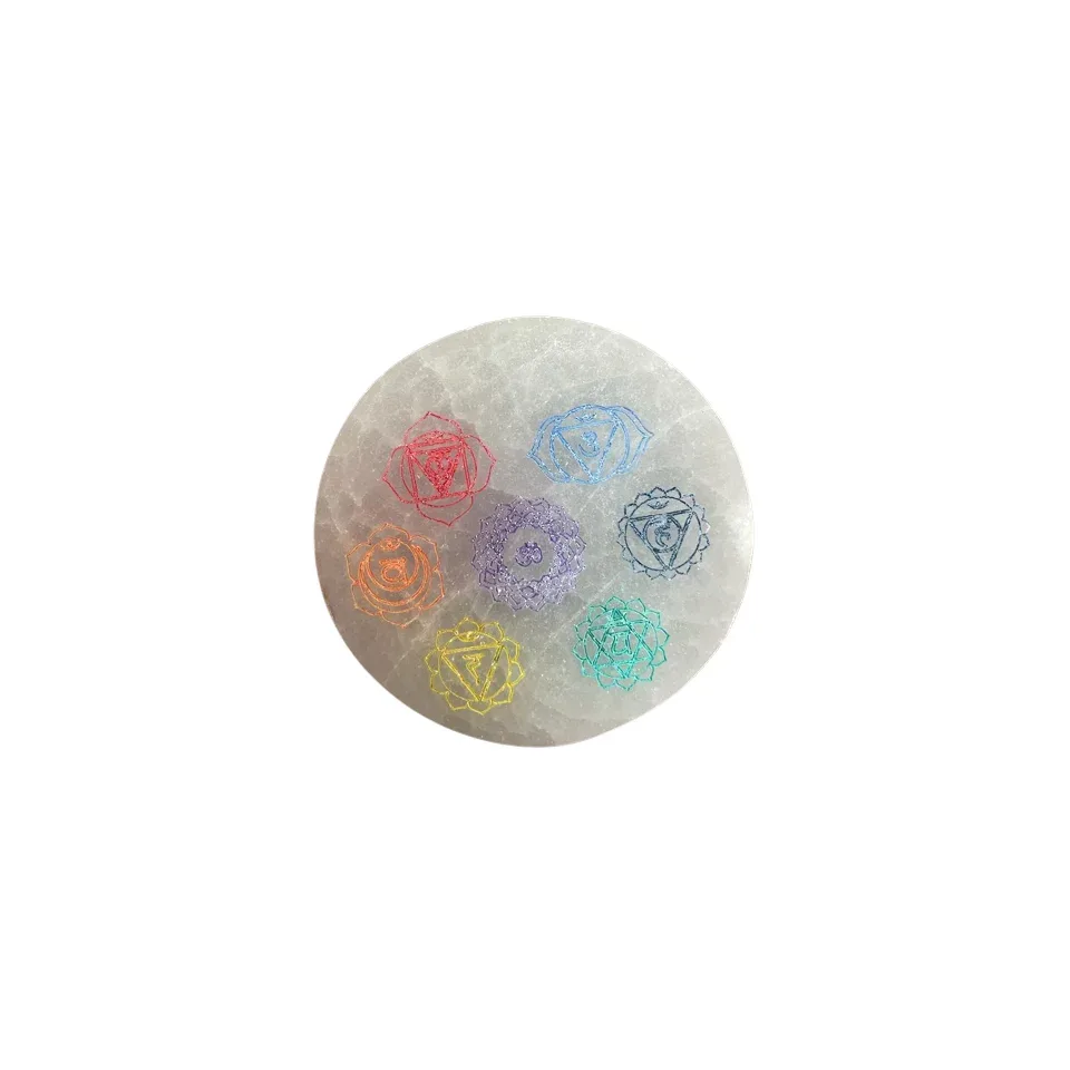 Petite assiette 8 cm, chakras (couleur) : Modèle unique