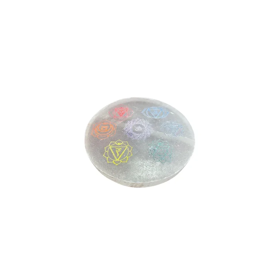Assiette moyenne 10 cm, chakras (couleur) : Modèle unique