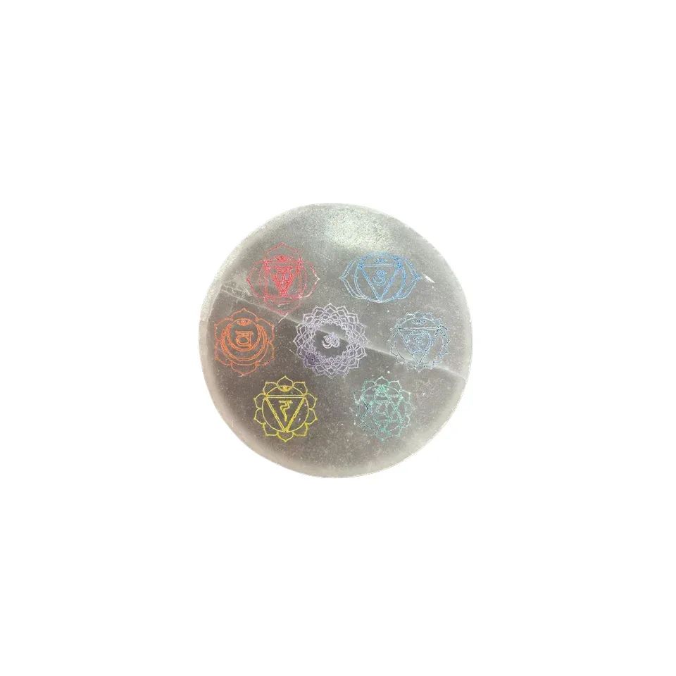 Assiette moyenne 10 cm, chakras (couleur) : Modèle unique