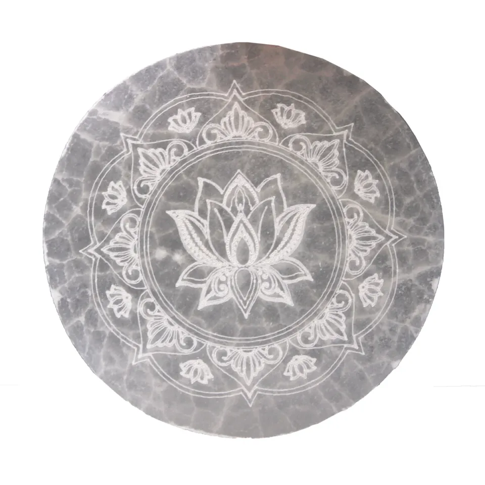 Assiette moyenne 10 cm, mandala lotus : Modèle unique
