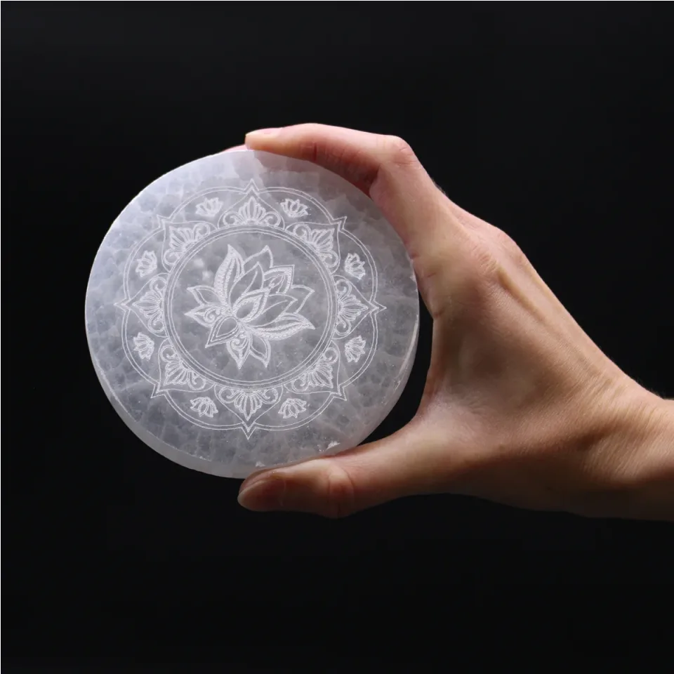 Assiette moyenne 10 cm, mandala lotus : Modèle unique