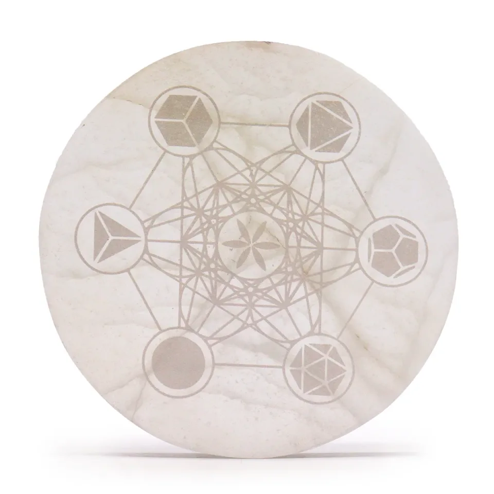 Grande assiette 18 cm, géométrie sacrée : Modèle unique