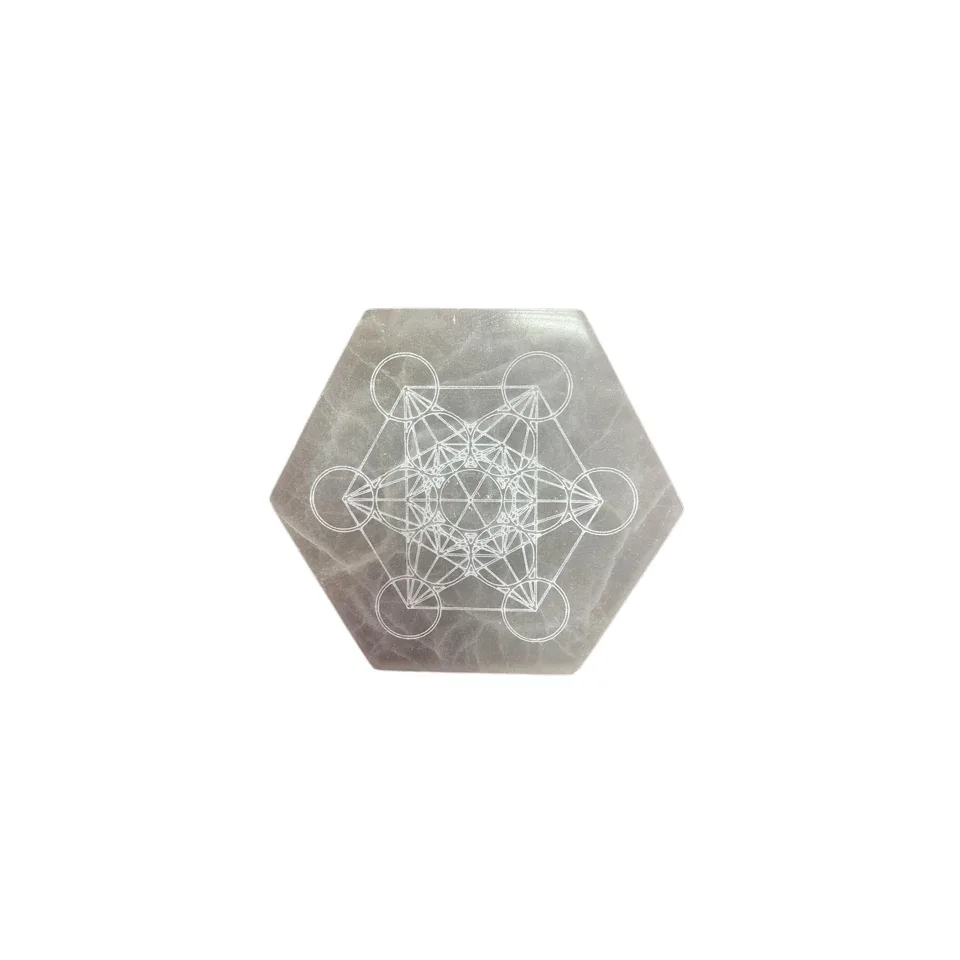Assiette hexagonale 18 cm, direction et décision : Modèle unique