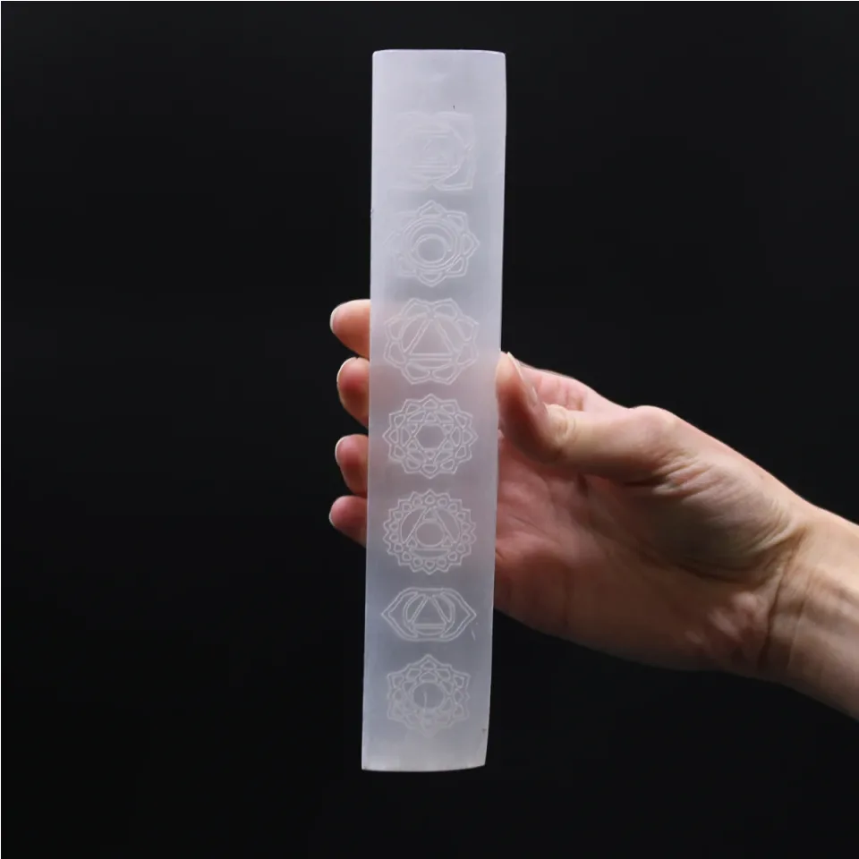 Barre plate 20 cm, chakras : Modèle unique