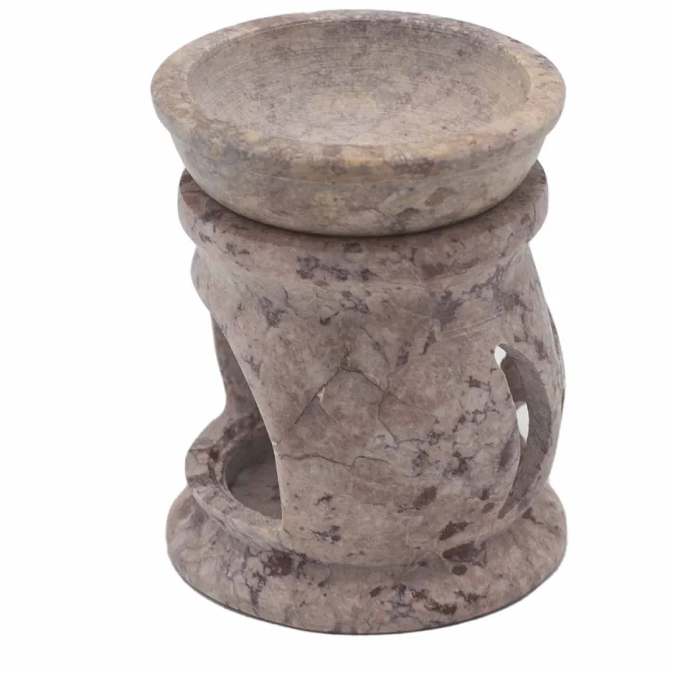 Petit brûle-parfum 8 cm, trois lunes pentagone : Modèle unique