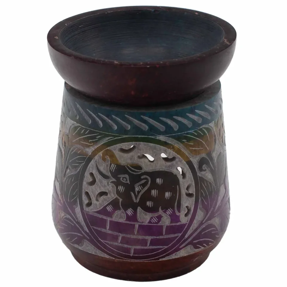 Grand brûle-parfum 13 x 10 cm, éléphant, cinq coloris : Modèle unique