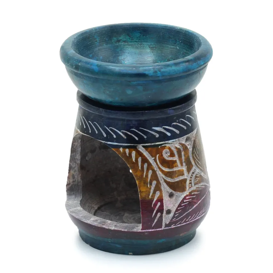 Petit brûle-parfum coloré 8 cm, fleur : Modèle unique