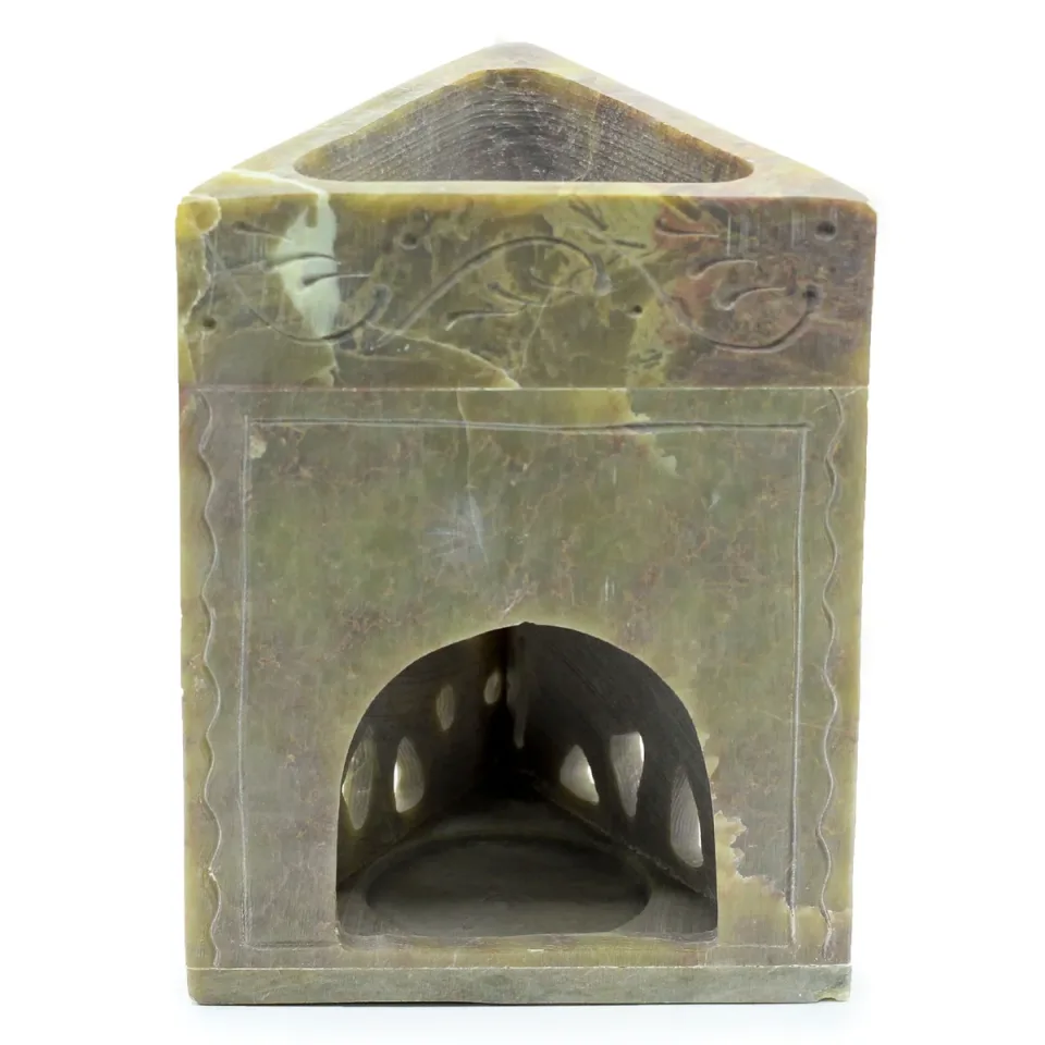 Brûle-parfum triangle 11 x 9 cm, éléphant : Modèle unique