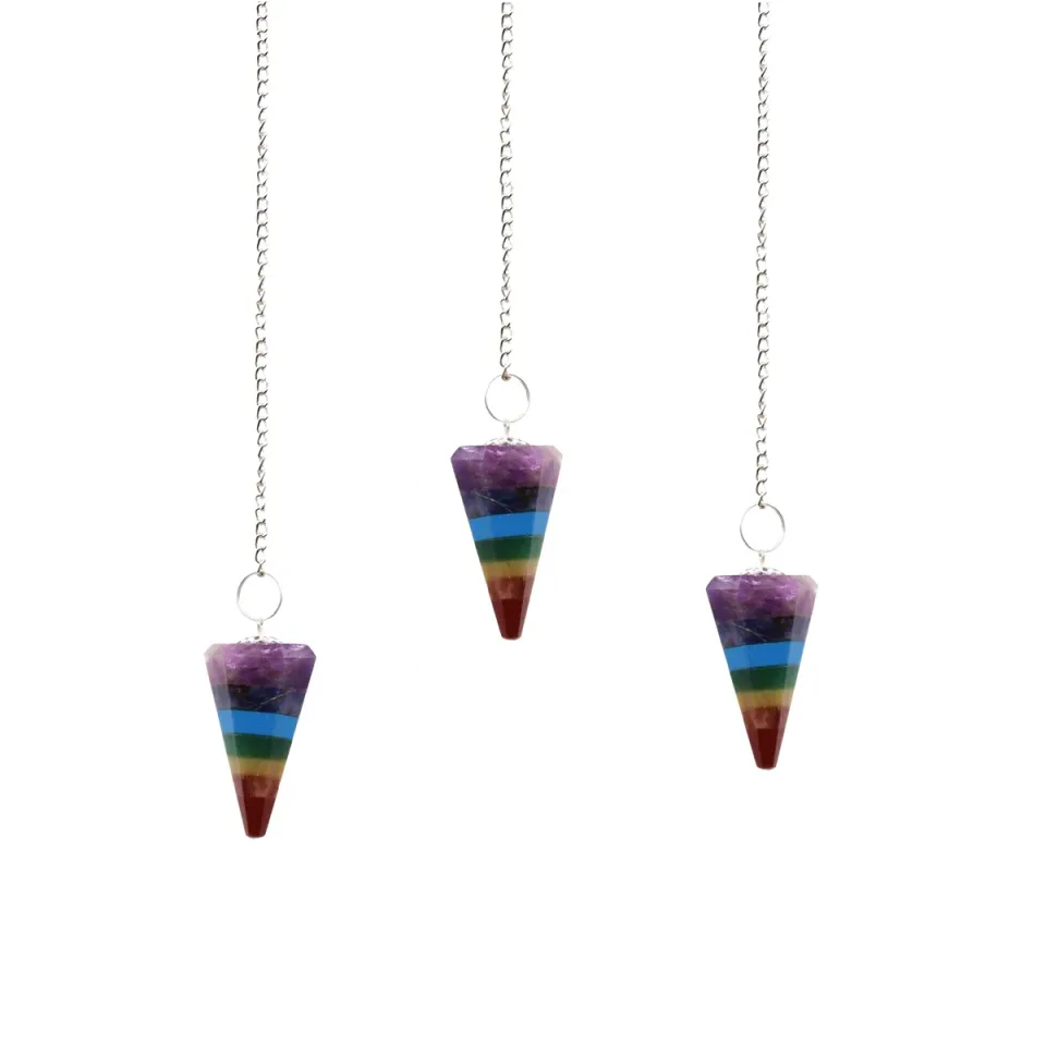 Pendule 7 tranches de chakras : Modèle unique