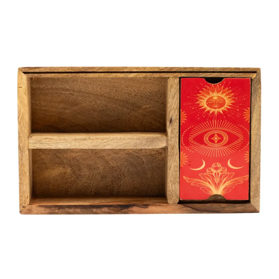 Boîte à trois compartiments avec porte-cartes : Modèle unique