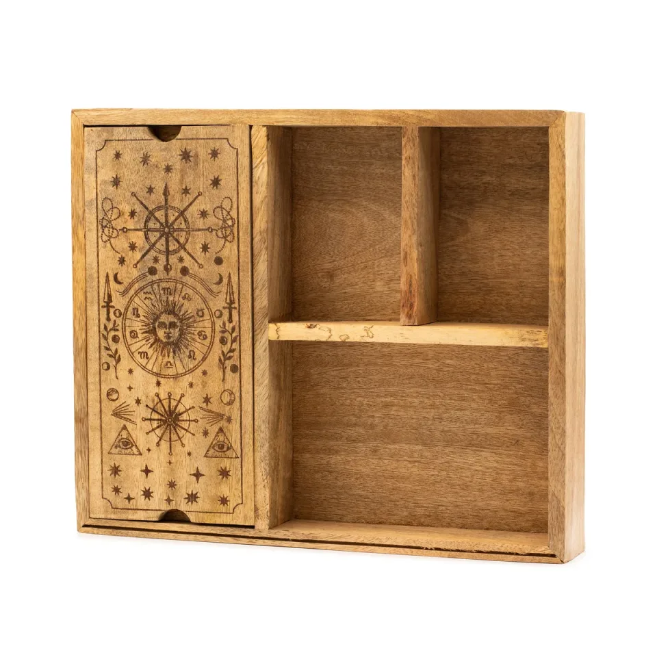 Boîte à quatre compartiments avec porte-cartes : Modèle unique