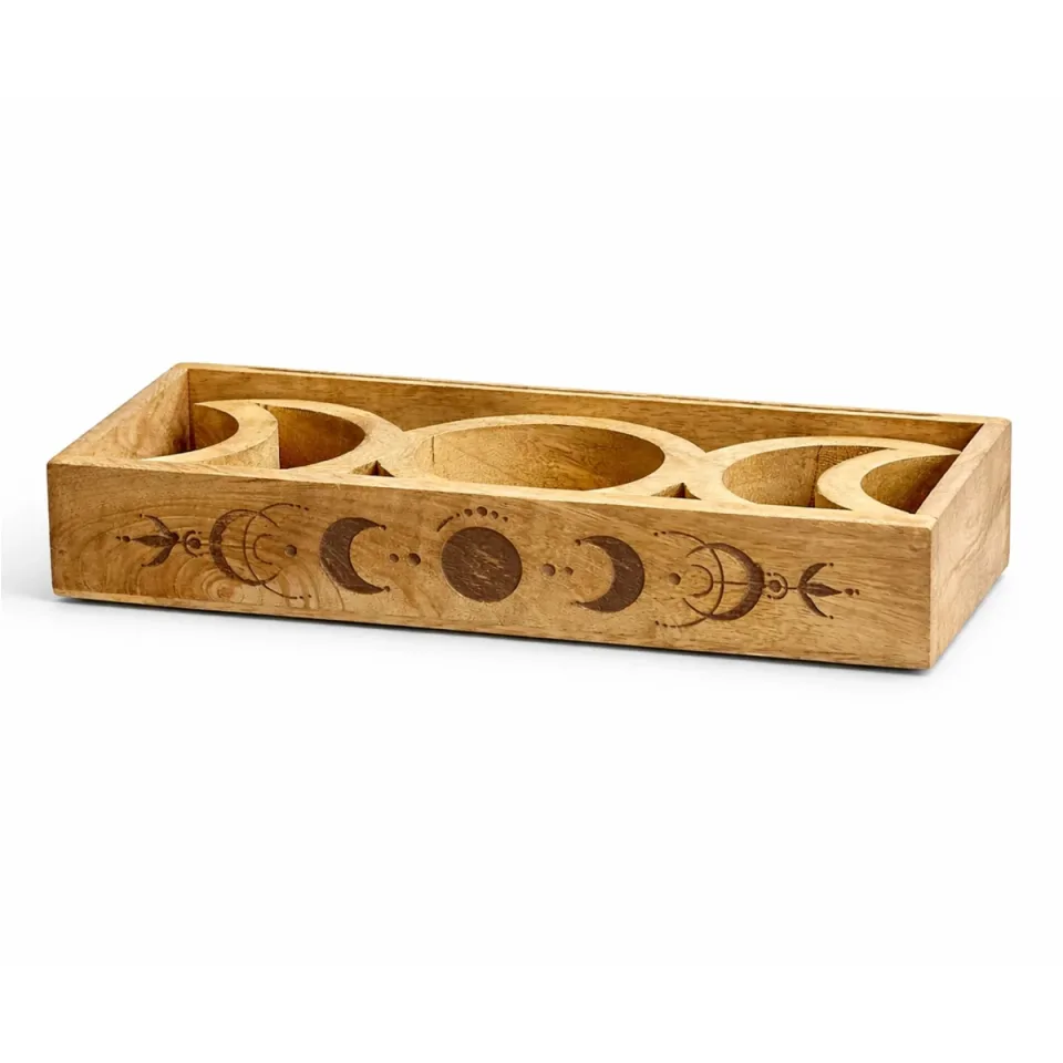 Plateau phases de lune avec porte-cartes : Modèle unique