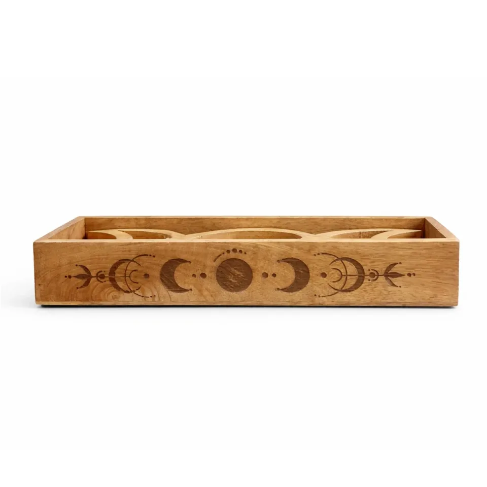 Plateau phases de lune avec porte-cartes : Modèle unique