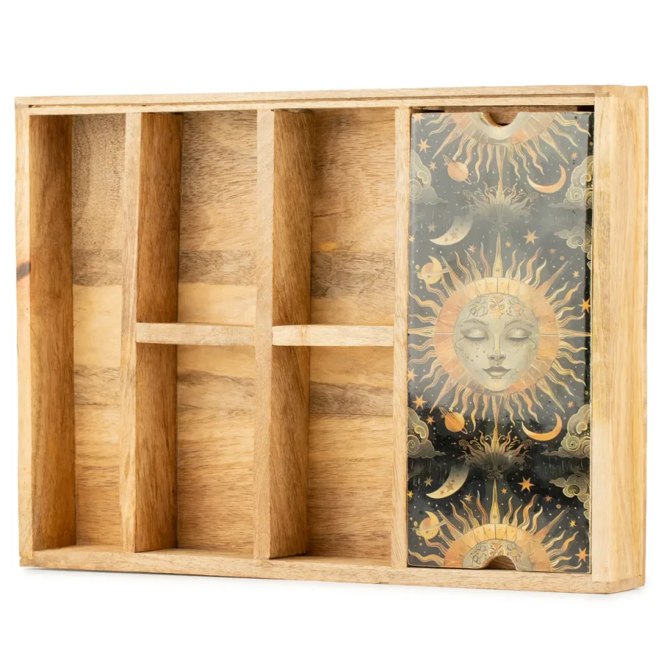 Plateau déesse du soleil avec porte-cartes : Modèle unique