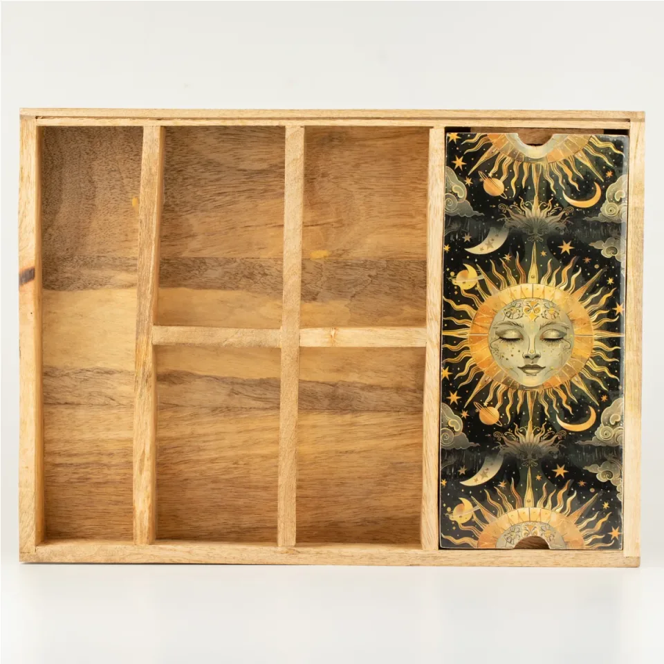 Plateau déesse du soleil avec porte-cartes : Modèle unique