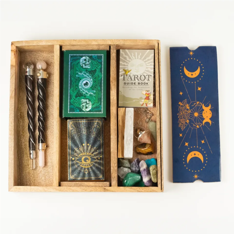 Plateau phases de lune bleu avec porte-cartes : Modèle unique