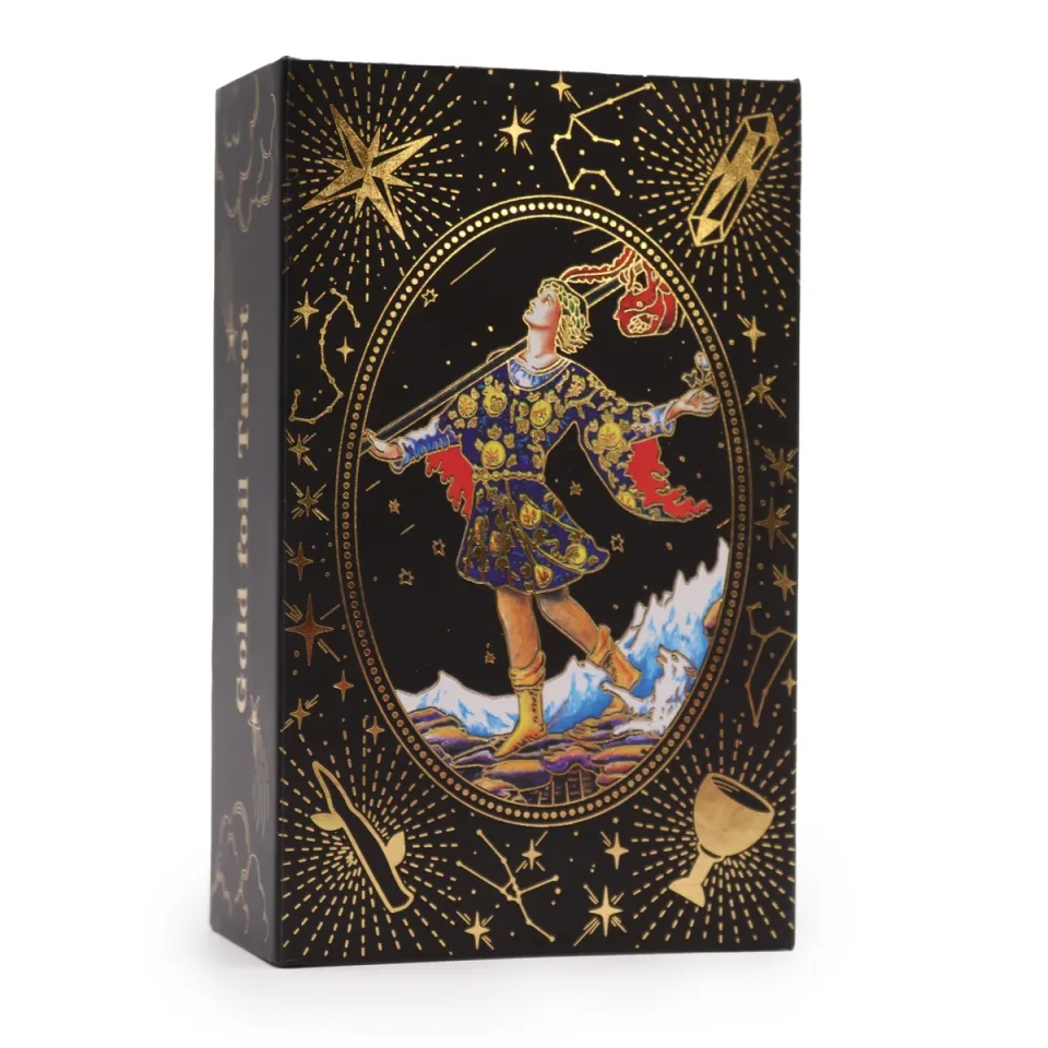 Tarot doré « Que la magie commence », coffret cadeau : Modèle unique