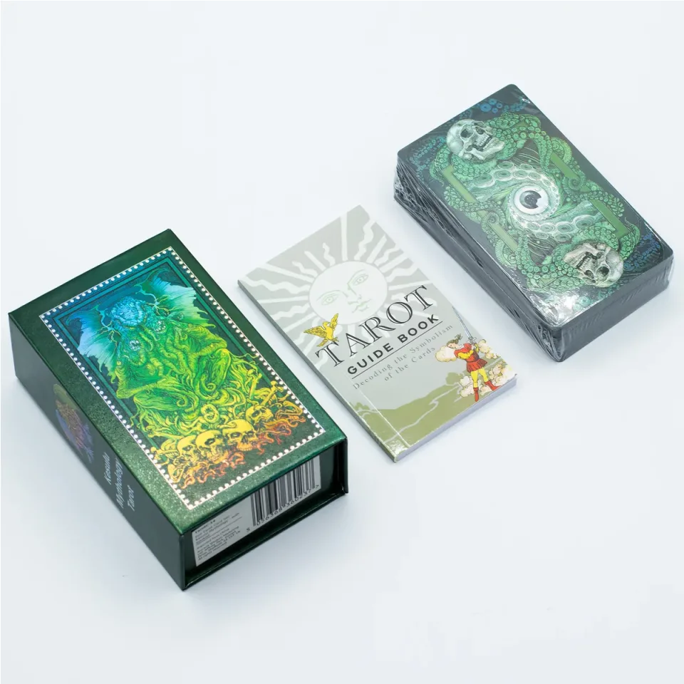 Tarot à la feuille, mythologie Kesulu, avec livret : Modèle unique