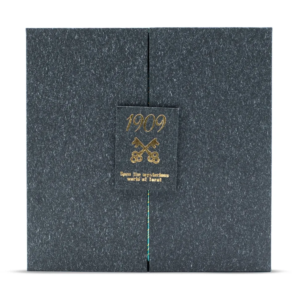 Tarot or et turquoise à la feuille, coffret cadeau : Modèle unique